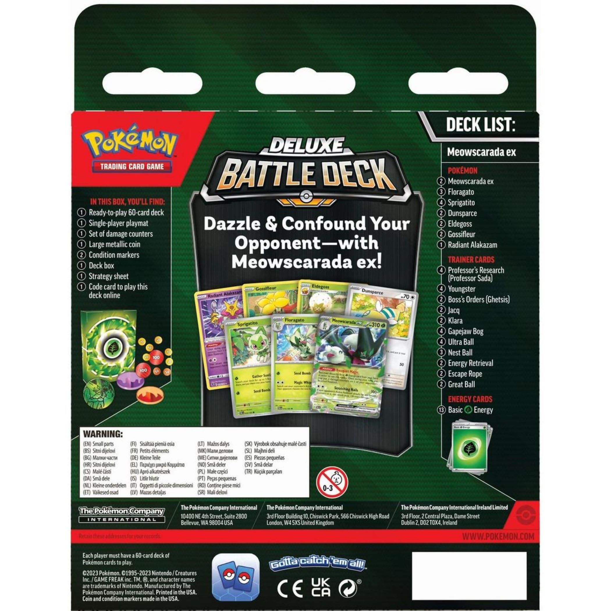 ポケモンカードゲーム バトルデッキ Meowscarada EX アメリカ版 Amazon.com: POKEMON TCG: DELUXE BATTLE DECK: Meowscarada : Toys